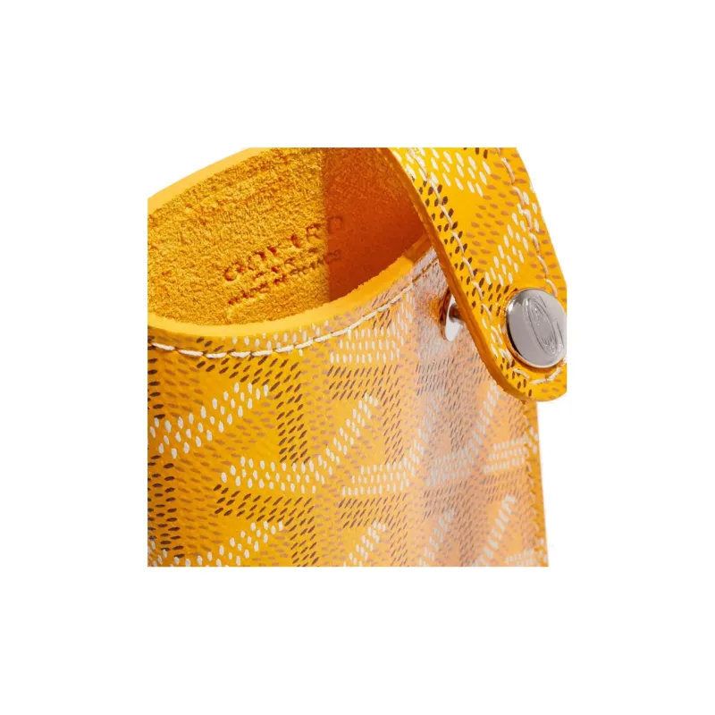 GOYARD Montmartre Canvas With Leather Eyeglass Pouch Small Size Unisex Yellow-1