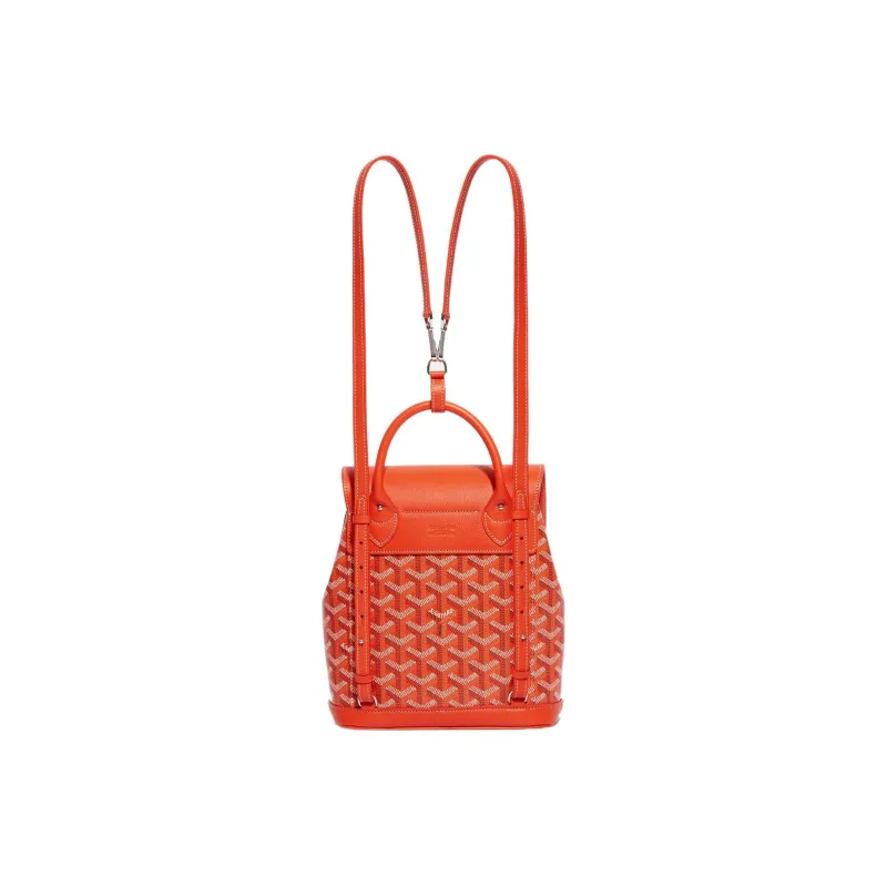 GOYARD Alpin Canvas With Leather Backpack Mini Unisex Orange-3