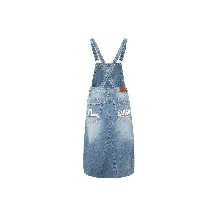 EVISU Sleeveless Dresses Women's Denim Blue-1
