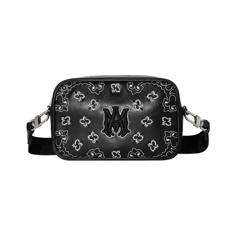 AMIRI Calfskin Crossbody Bag Shoulder Bag Men's Black-0