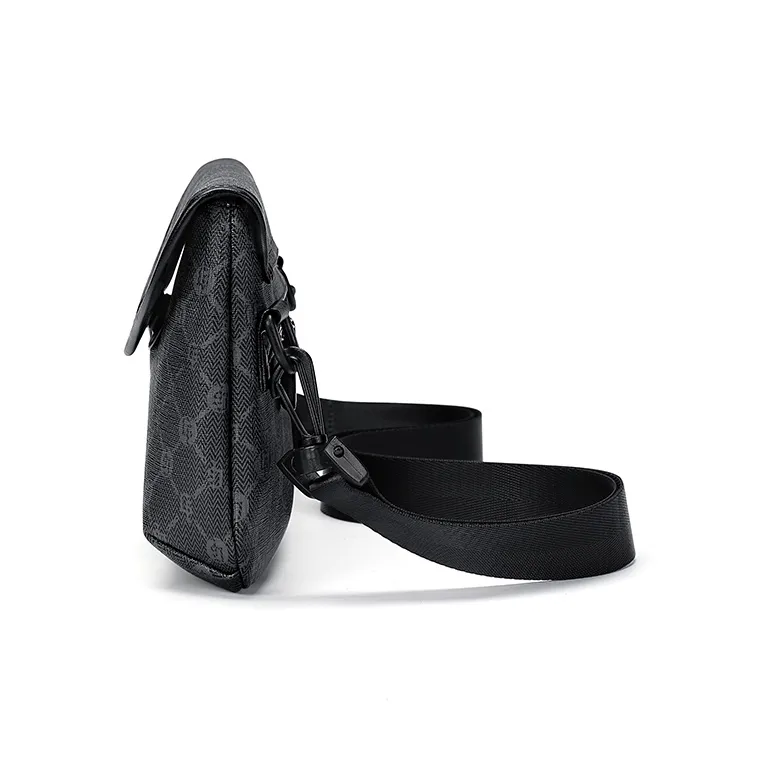 GOLF PVC Cell Phone Pouch Envelope Bag Crossbody Bag Shoulder Bag Small Size Men's Black-1