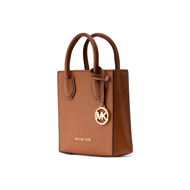 MICHAEL KORS Mercer Cow Leather Portable Crossbody Bag, Shoulder Bag Mini Women's Caramel Brown-1