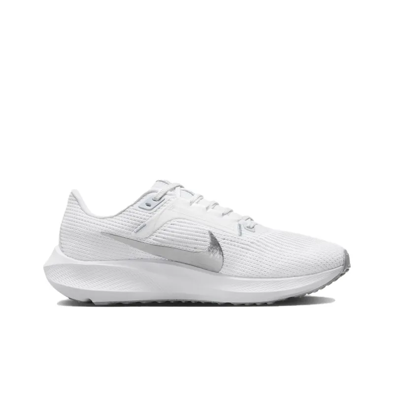 Nike Pegasus 40 White Metallic Silver Women's-1