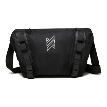 NOMK Oxford Workwear Bag, Backpack, Shoulder Bag, Crossbody Bag Large Size Unisex White/Black