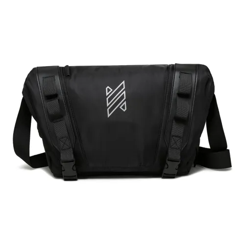 NOMK Oxford Workwear Bag, Backpack, Shoulder Bag, Crossbody Bag Large Size Unisex White/Black