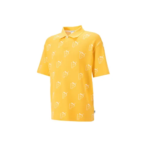 PUMA Polo Shirts Unisex Mustard Color