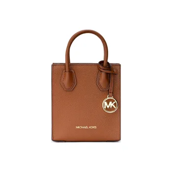 MICHAEL KORS Mercer Cow Leather Portable Crossbody Bag, Shoulder Bag Mini Women's Caramel Brown