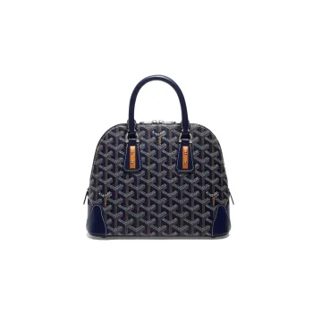 GOYARD Vendôme Canvas With Calfskin Dome Bag Handbag, Shoulder Bag Mini Women's Marine Blue