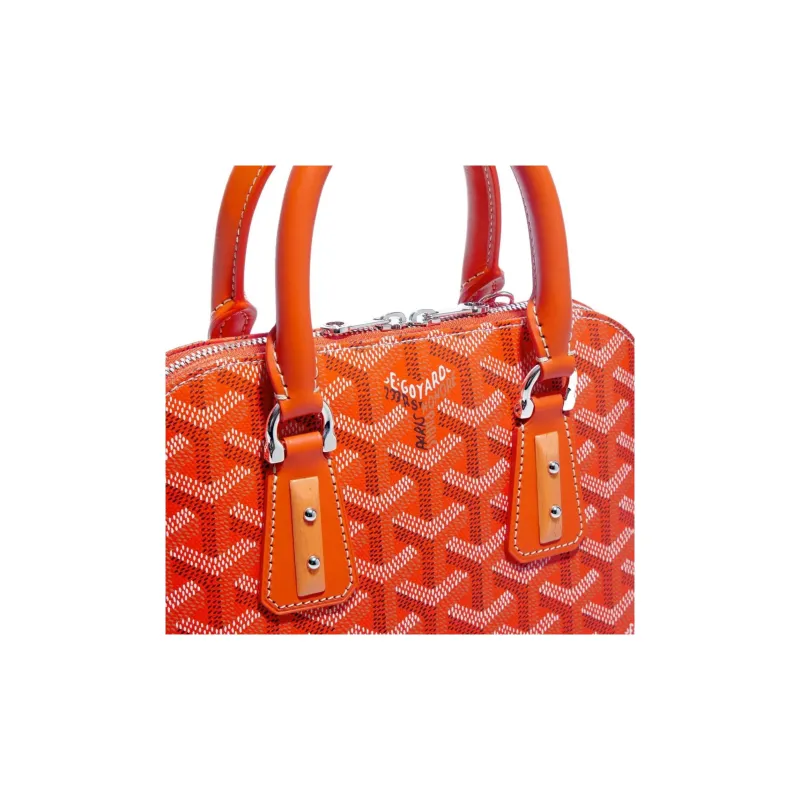 GOYARD Vendôme Canvas With Calfskin Dome Bag Handbags Shoulder Bags Mini Women's Orange-3