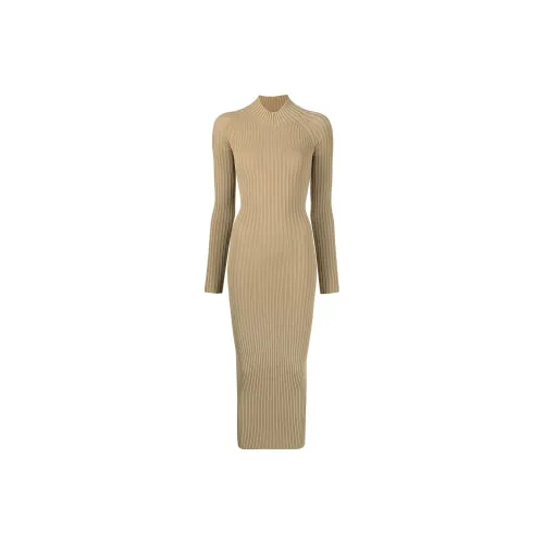 DION LEE Twist-back Ribbed-knit Midi Dress