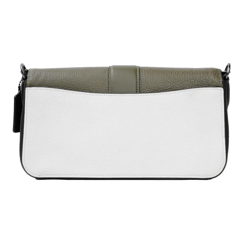 COACH Georgie Refined Pebble Leather Shoulder Bag Portable Crossbody Bag Shoulder Bag Women's Avocado White Black-2