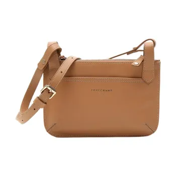 LONGCHAMP Leather Shoulder Bag Women's Brown