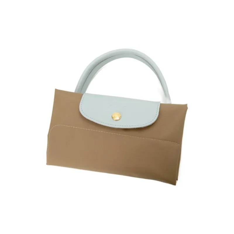 LONGCHAMP Le Pliage Canvas With Leather Trim Tote Bag Shopping Bag Handbag Women's Orange-3