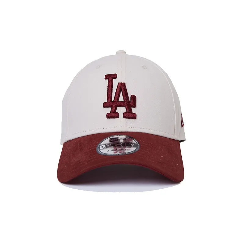 New Era Cotton Baseball Caps Unisex Beige Red-1