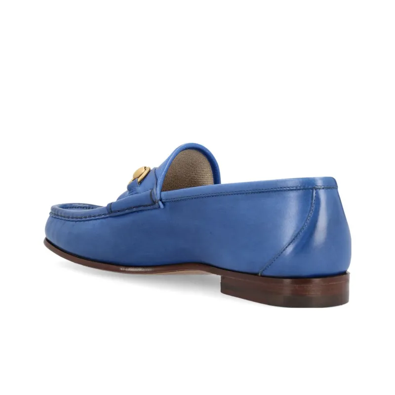 GUCCI Loafers Casual Shoes Men's Blue-3