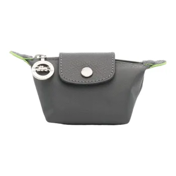 LONGCHAMP Le Pliage Green Canvas With Leather Trim Dumpling Bag Canvas Bag Coin Purse Women's Gray