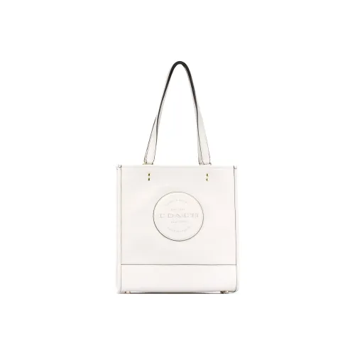 COACH Dempsey Leather Tote Bag Shopping Bag Shoulder Bag Handbag Large Size Women's White