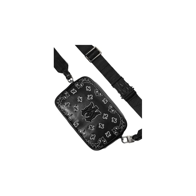AMIRI Calfskin Crossbody Bag Shoulder Bag Men's Black-2