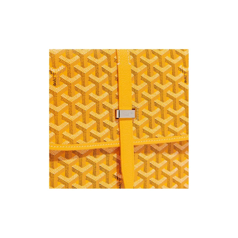 GOYARD Belvédère Canvas With Leather Crossbody Bags Shoulder Bags Unisex Yellow-4