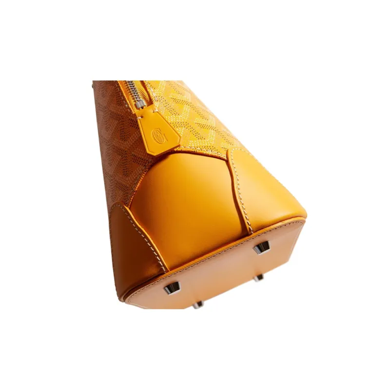 GOYARD Vendôme Canvas With Leather Shoulder Bag Crossbody Bag Handbags Small Size Unisex Yellow-4
