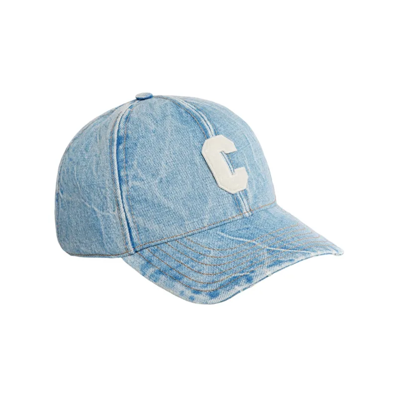 CELINE Initial Baseball Cap In Denim-1