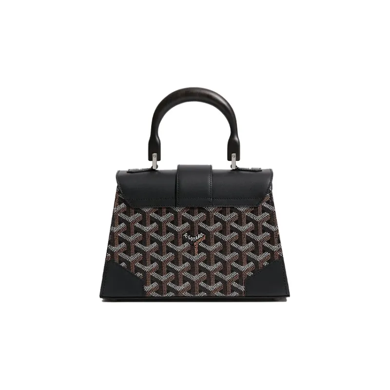 GOYARD Saigon Canvas With Leather Shoulder Bag Crossbody Bag Handbag Mini Women's Black/Blue-2