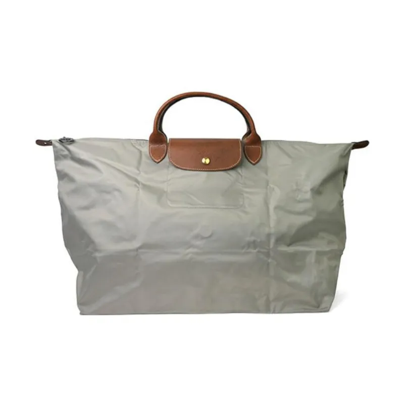 LONGCHAMP Le Pliage Canvas Portable One Shoulder Travel Bag Large Size Women's Gray-0