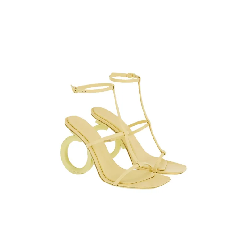 FERRAGAMO Elina Strap Sandals Women's Yellow-2