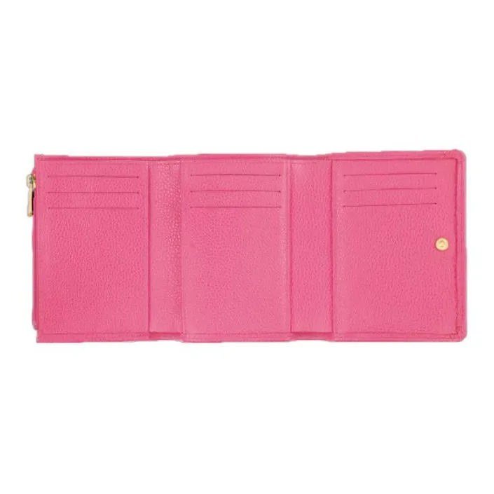 LONGCHAMP Le Foulonné Cow Leather Card Holder Wallet Men's Pink-1