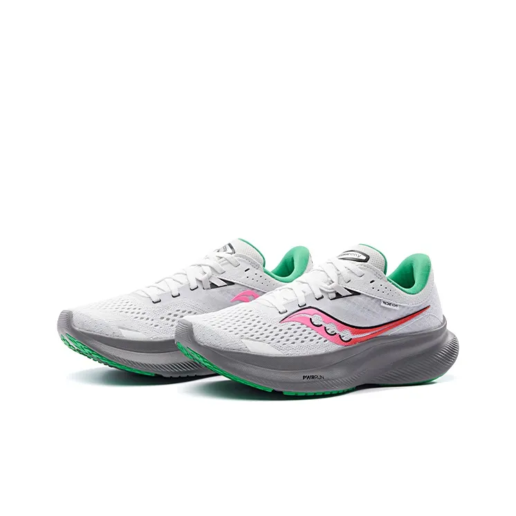 saucony Women's Ride 16 'White Pink Gravel'-2