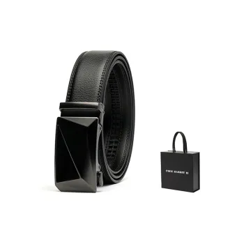 FREE RABBITⅡ 3D Effect Automatic Buckle Belt-Business Trendy Belt Men's Black