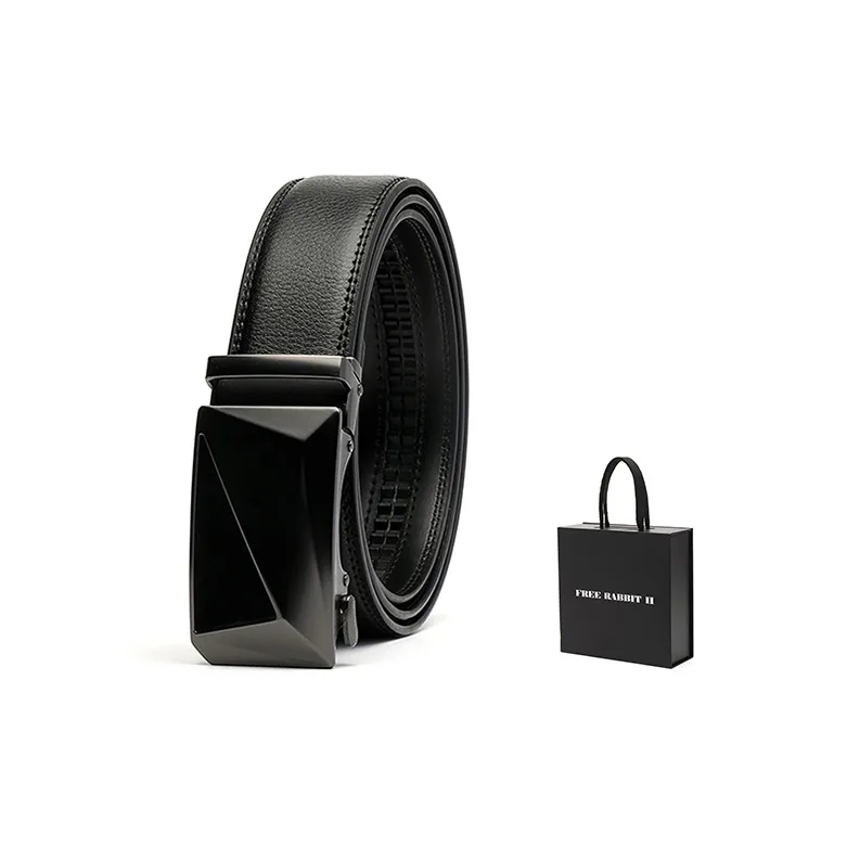 FREE RABBITⅡ 3D Effect Automatic Buckle Belt-Business Trendy Belt Men's Black-13