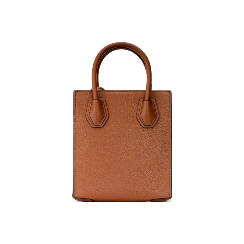 MICHAEL KORS Mercer Cow Leather Portable Crossbody Bag, Shoulder Bag Mini Women's Caramel Brown-2
