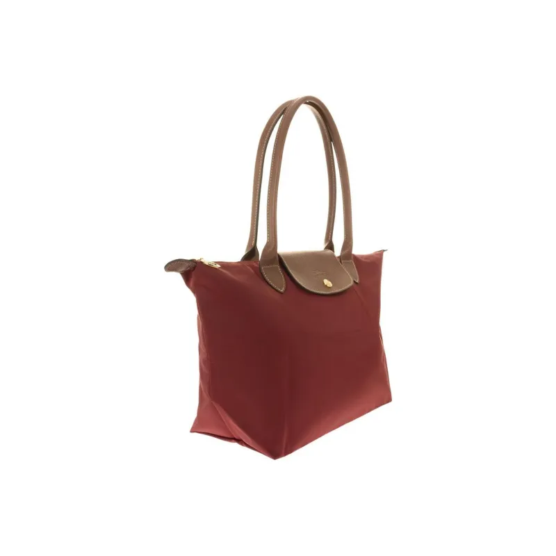 LONGCHAMP Cow Leather Trim Tote Bag, Shopping Bag, Handbag, Shoulder Bag Regular Women's Red-1