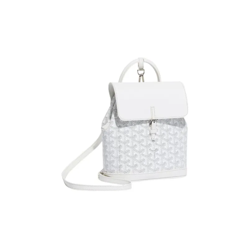 GOYARD Alpin Canvas With Leather Backpack Mini Unisex White-1