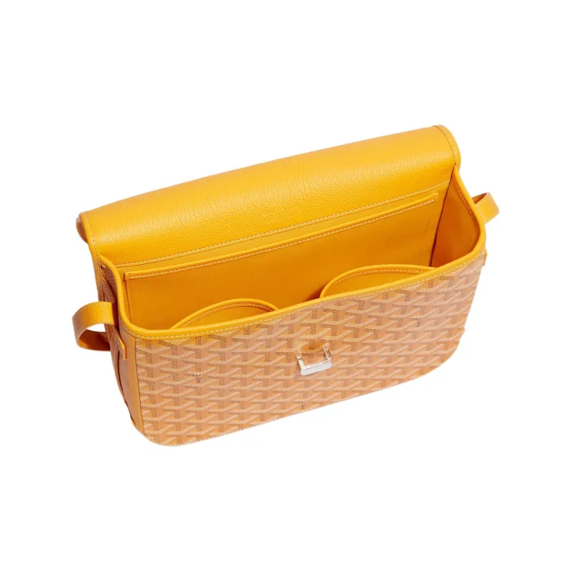 GOYARD Belvédère Canvas With Leather Crossbody Bags Shoulder Bags Unisex Yellow-3
