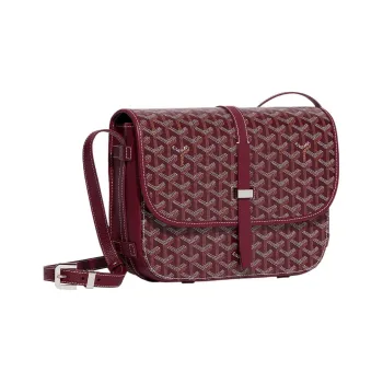 GOYARD Belvédère Canvas With Leather Crossbody Bags Shoulder Bags Unisex Burgundy