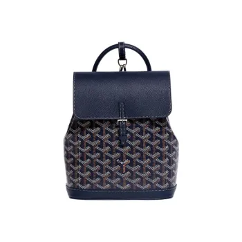 GOYARD Alpin Canvas With Leather Backpack Mini Unisex Marine Blue