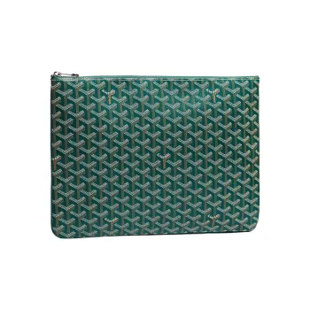 GOYARD SENAT Canvas With Leather Wallet, Toiletry Bag, Clutch Regular Unisex Green