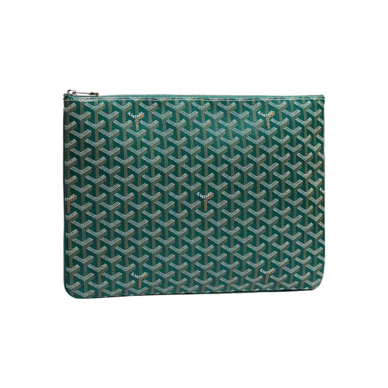 GOYARD SENAT Canvas With Leather Wallet, Toiletry Bag, Clutch Regular Unisex Green-0
