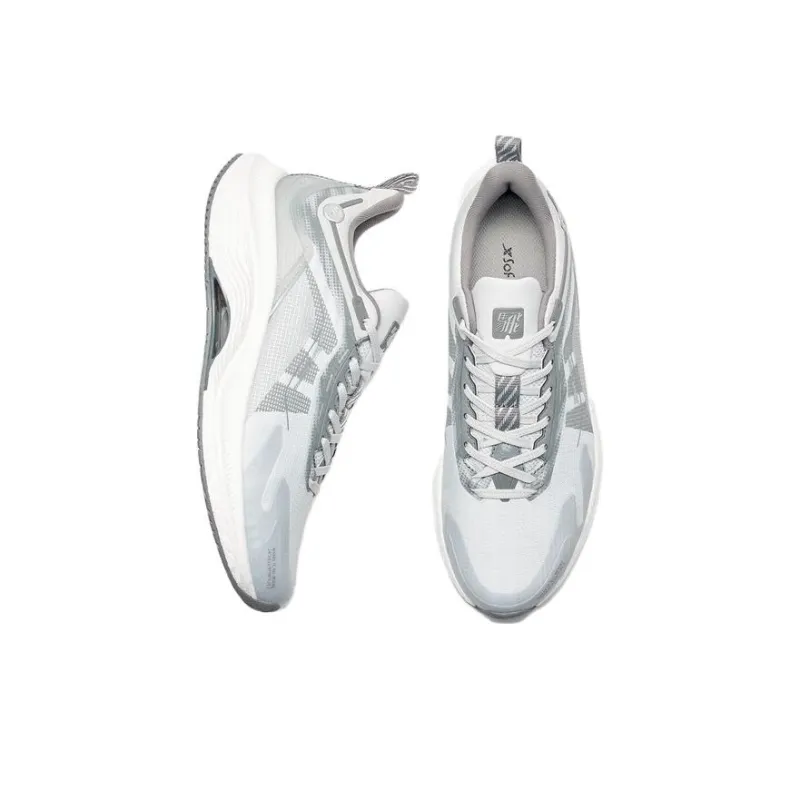 XTEP Leap 2.0 Anti Slip And Wear Resistant Breathable Low Top Running Shoes Men's Moonlight Gray-4