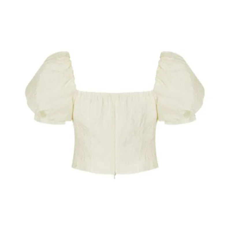 TAMMY TANGS Crop Tops Women's Apricot-1
