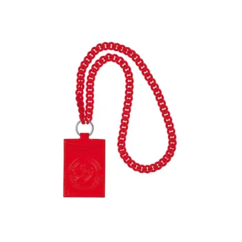 LONGCHAMP Calfskin Card Clip Card Holder Women's Red