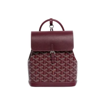 GOYARD Alpin Canvas With Leather Backpack Mini Unisex Burgundy