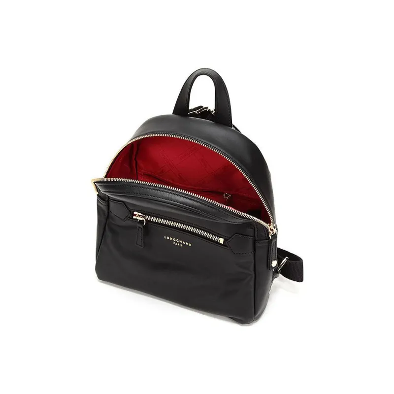 LONGCHAMP Le Pliage Leather Backpack Regular Women's Black-3
