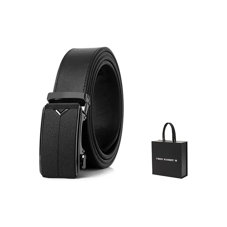 FREE RABBITⅡ Young And Middle Aged Genuine Leather, Automatic Buckle Belt Men's-3