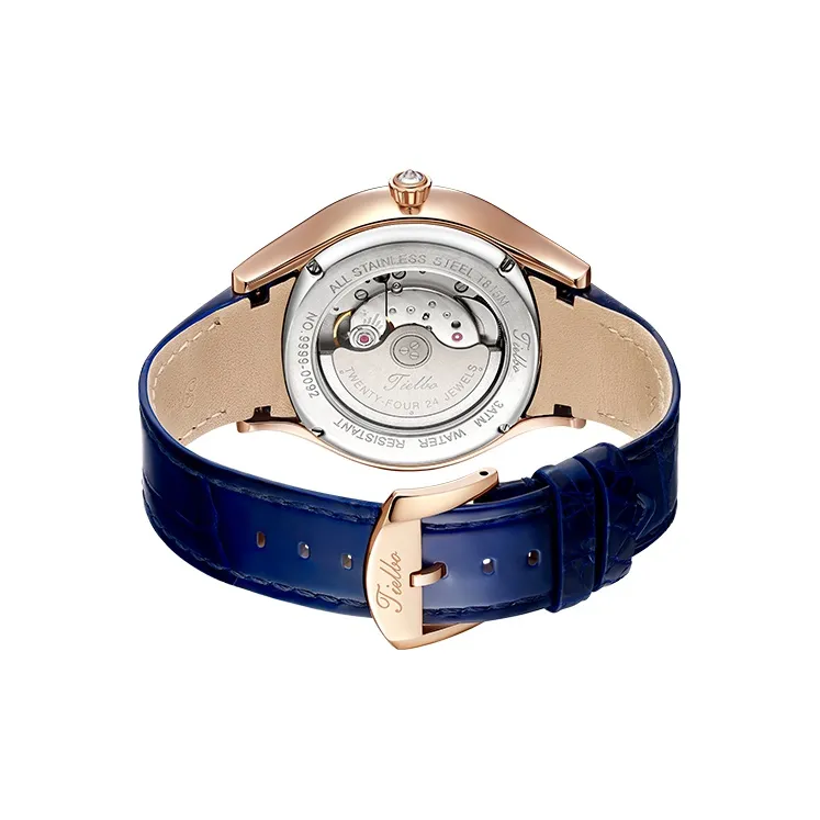 TIELBO Radiant Collection Mechanical Movement Watch Women's Watch White Dial T815M-P-R4-2