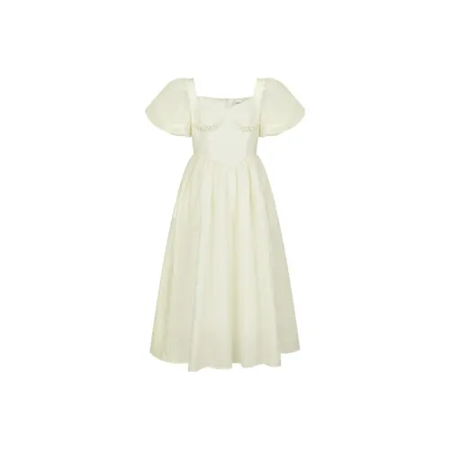 TAMMY TANGS Short Sleeved Dress Women's Apricot