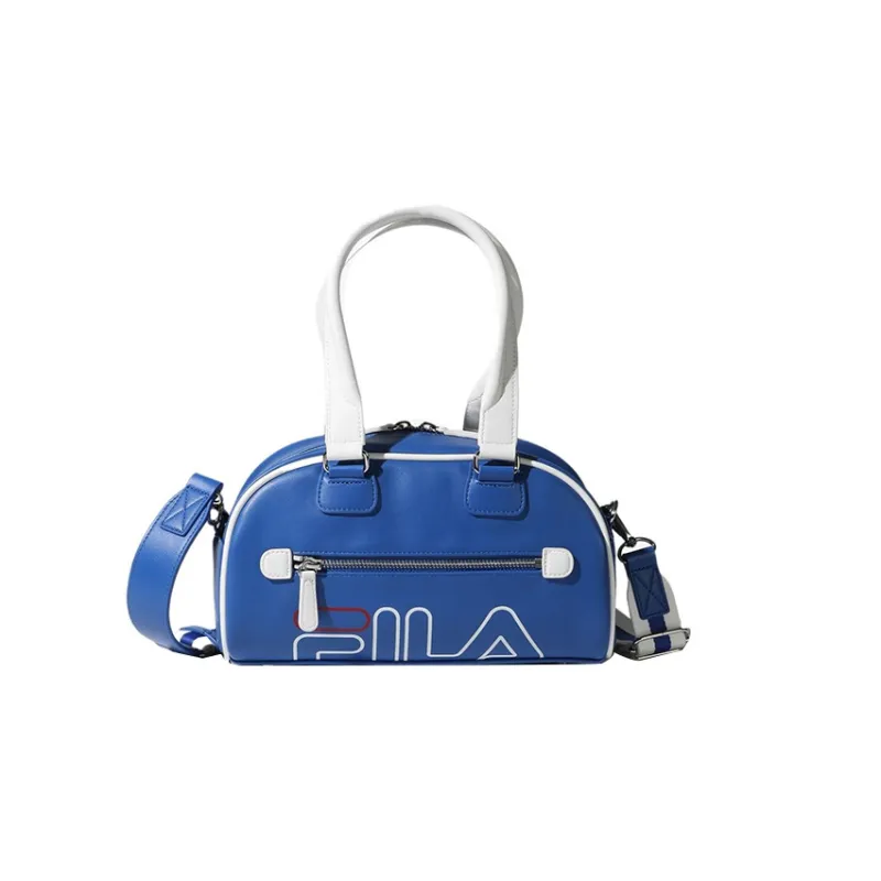 FILA Polyurethane Bowling Bag Shoulder Bag Crossbody Bag Handbag Regular Unisex Blue-0