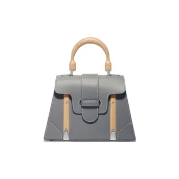 GOYARD Saigon Cross-Grain Calfskin Shoulder Bag Crossbody Bag Handbag Small Size Unisex Gray